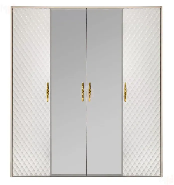 Шкаф Lara 4-дверный белый глянец