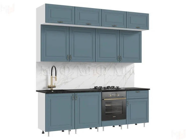 Кухня Престиж 2,4 Браш блю