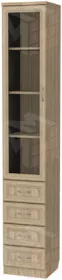 Шкаф для книг с ящиками узкий 205