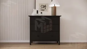 Комод КЫМОР 3 ящика черный