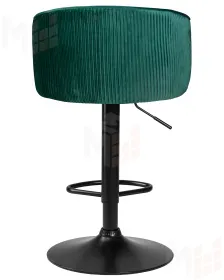 Стул барный DOBRIN DARCY BLACK (зеленый велюр (1922-9))