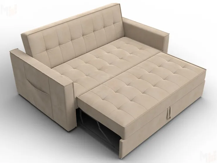 Диван прямой Лига-104 (140) ( SEVEN 729 бежевый )