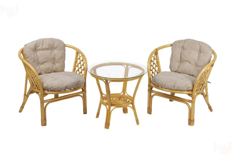 Комплект Багама Дуэт с простыми бежевыми подушками