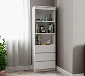 Стеллаж Челси (белый/белый глянец)