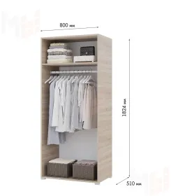 Шкаф VICTOR белый/бетон