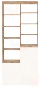 Стеллаж  ГРЕТТА 2С Дуб Крафт золотой-Белый