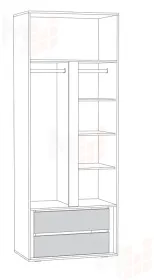 Муссон Шкаф двухстворчатый 13.198