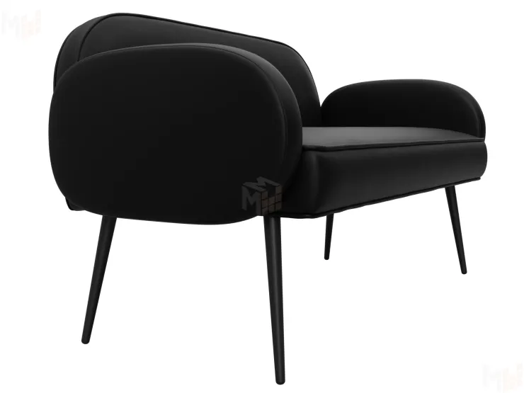 Диван прямой Лига-086 ( GRIFON 18 черный )