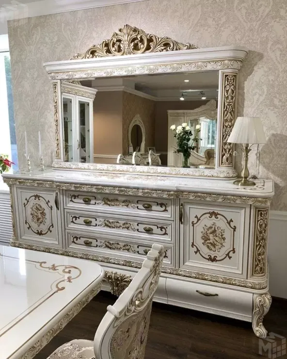 Зеркало Алсу белый глянец