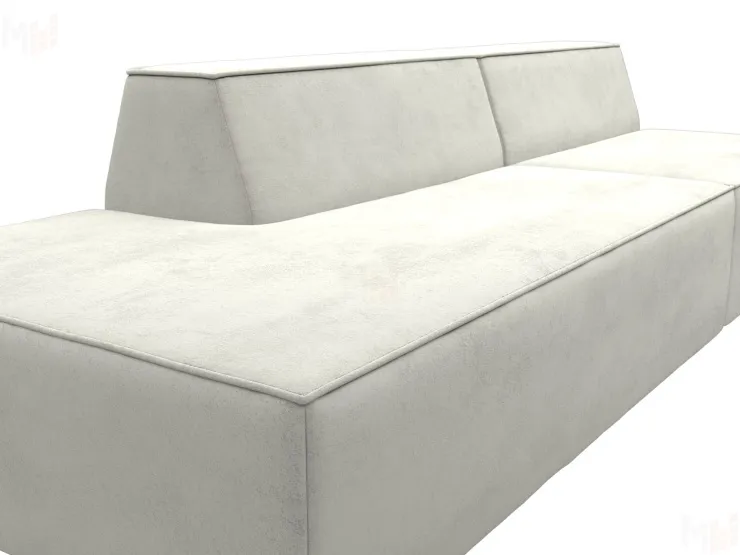 Диван прямой модульный Монс Модерн левый ( TOWER 01 молочный )