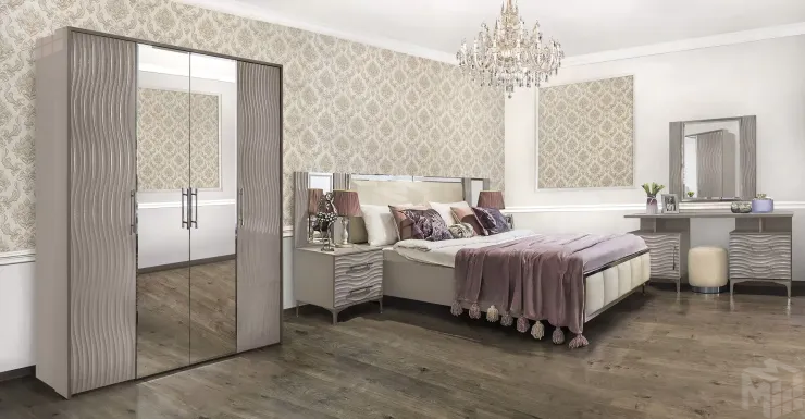 Кровать Гравита 160x200 см серый камень глянец