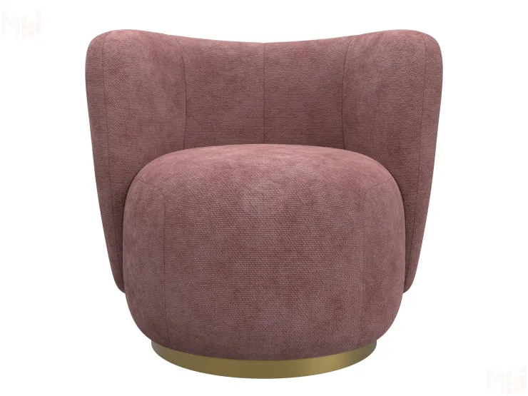 Кресло Лига-072 ( шеннил CRUZ 63 розовый )