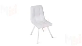 Стул Бруно (паук Т2) Белый муар, Кожзам Белый