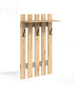 Вешалка Мини-Лайт МЛ-3 Дуб крафт золотой/ателье светлое