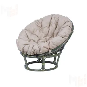 Кресло Папасан 23/01 с бежевой подушкой
