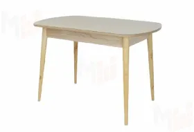 Стол раскладной Хоста с цилиндрическими опорами Бежевый