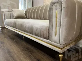 Диван Замира 3х местный бежевый