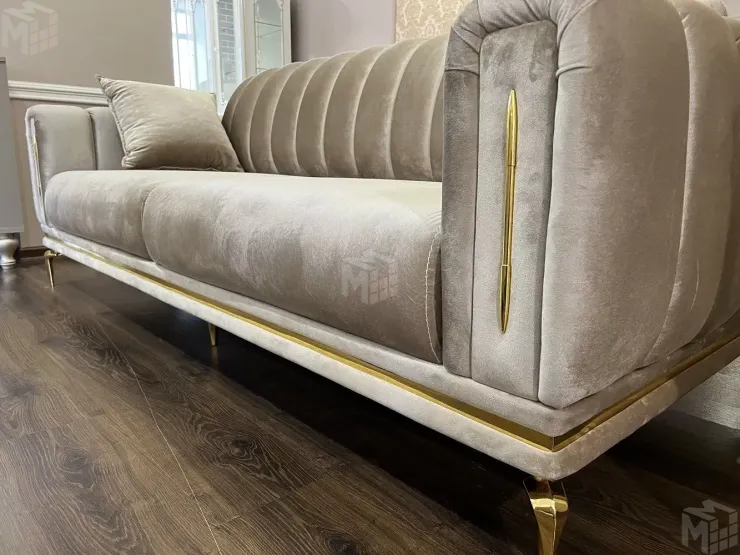 Диван Замира 3х местный бежевый