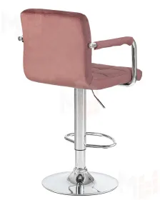 Стул барный DOBRIN KRUGER ARM (пудрово-розовый велюр (MJ9-32))