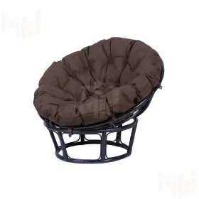 Кресло Папасан 23/01 с коричневой подушкой