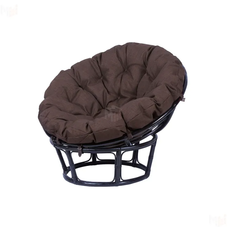 Кресло Папасан 23/01 с коричневой подушкой