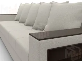 Диван прямой Дубай Лайт ( Амур 02 бежевый )