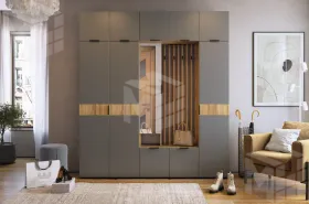 Прихожая Бери К1 дуб крафт золотой/графит