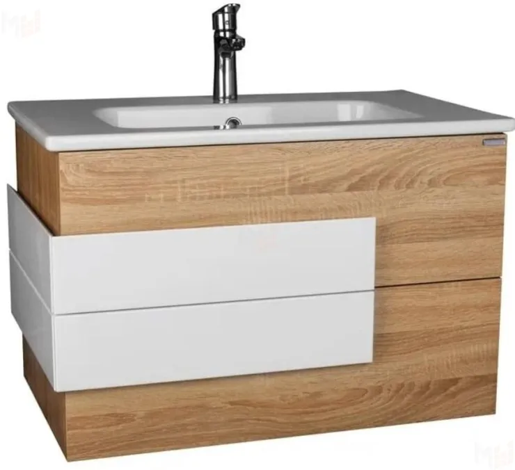 Тумба подвесная под умывальник "Эйфория 80 Best" В2 Домино