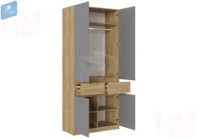 Шкаф Бостон ШК-001 (крафт золотой/серый шифер)