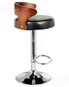 Стул барный DOBRIN FRED (коричневое дерево, чёрный)