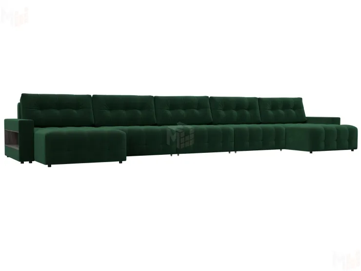 Диван П-образный с полками Лига-053 НПБ МегаЛонг