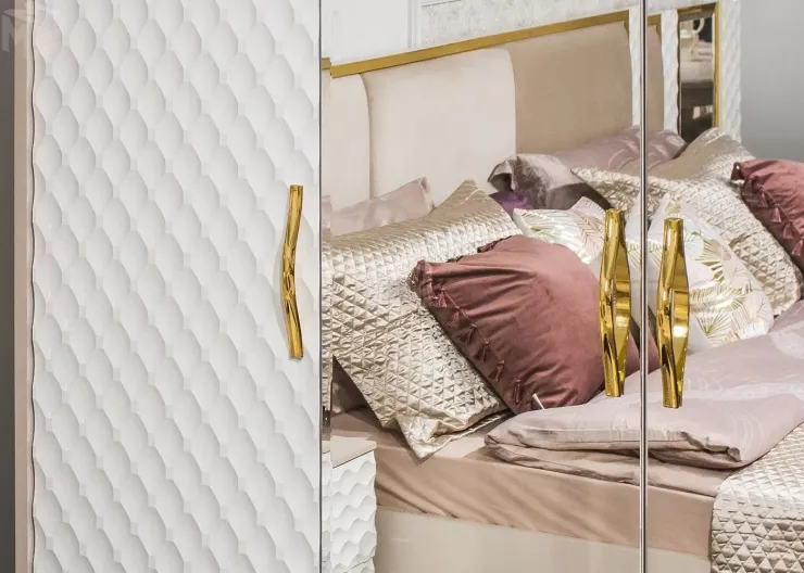 Шкаф Lara 5-дверный белый глянец