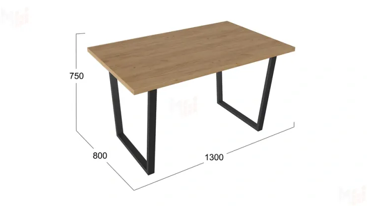 Стол обеденный «Даллас» Тип 1 Черный, Дуб Крафт золотой
