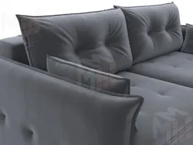 Диван прямой Лига-100 НПБ ( SEVEN 17 серый )