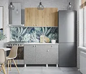 Кухня POINT 120 Крафт золотой/Бетон