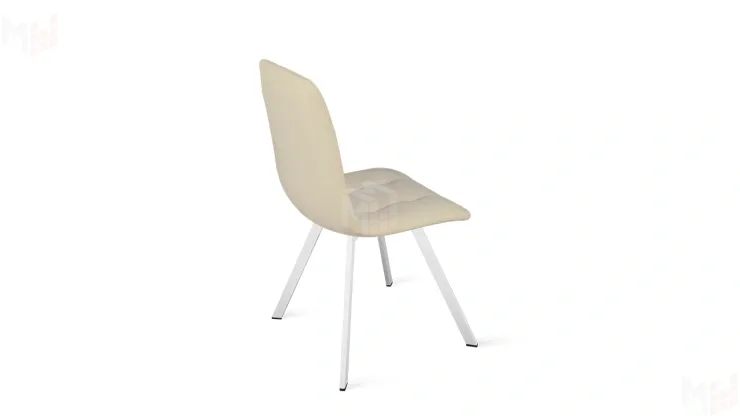 Стул Бруно (паук Т2) Белый муар, Кожзам Бежевый