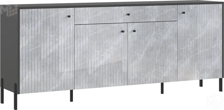 Комод Оливия (мрамор глянец) ножки металл