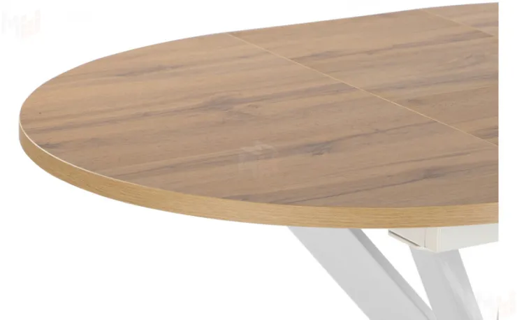 Стол раскладной Вега Лофт D100  Дуб вотан / Белый