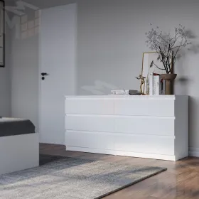 Комод Мальта 6 ящиков (белый)