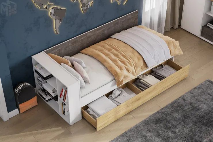 Ящик для кровати Милан Дуб Золотой