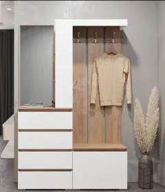 Прихожая Хелен Дуб крафт золотой/Белый