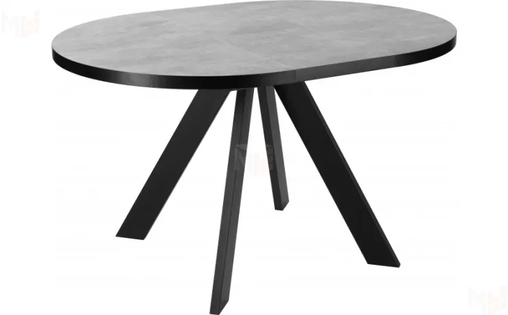 Стол раскладной Монти Лофт D100 Бетон/Черный