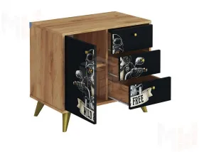 Комод Фьюжн КМ-002 крафт золотой/Biker Cat