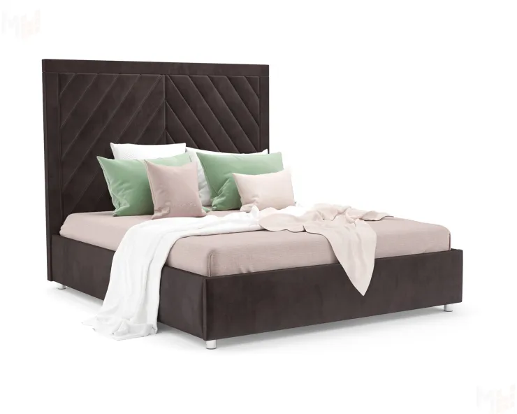 Кровать Мишель 160 см (Бархат шоколадный Star Velvet 60 Coffee)