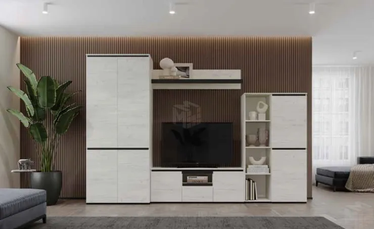 Шкаф  ГРЕТТА 4С Дуб Крафт белый - Антрацит