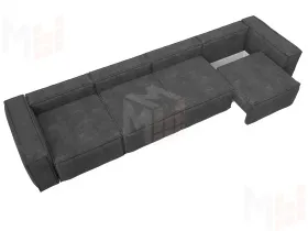 Диван прямой Лига-081 НПБ МегаЛонг ( BRUT 16 темно-серый )