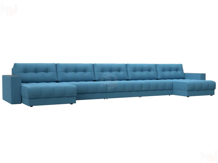 Диван П-образный с декором Лига-049 НПБ Мегалонг