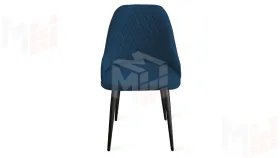 Стул Гранд К1К Черный муар, Велюр Confetti Blue