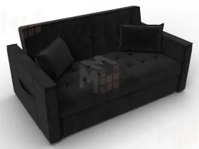 Диван прямой Лига-104 (140) ( SEVEN 35 черный )