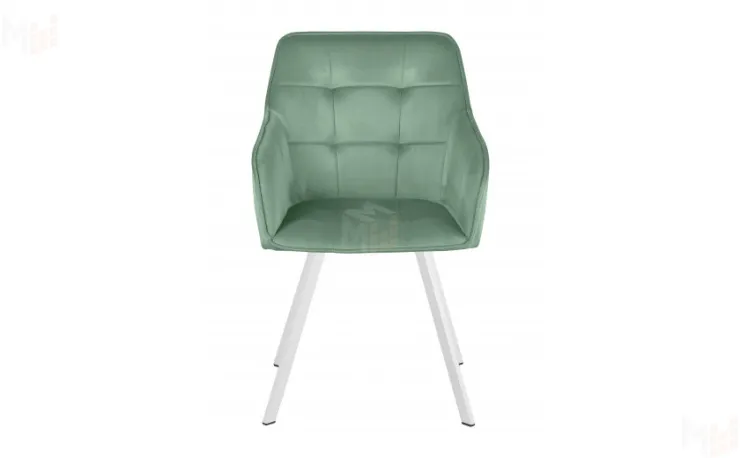 Кресло поворотное Мони Confetti aquamarine/белый